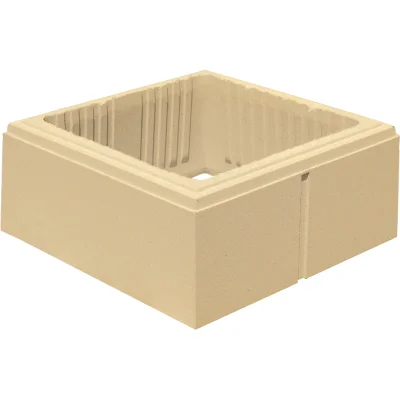 Elément de pilier béton Bréval (Lisse) avec joint ht. 167mm 38 x 38cm Ton Pierre