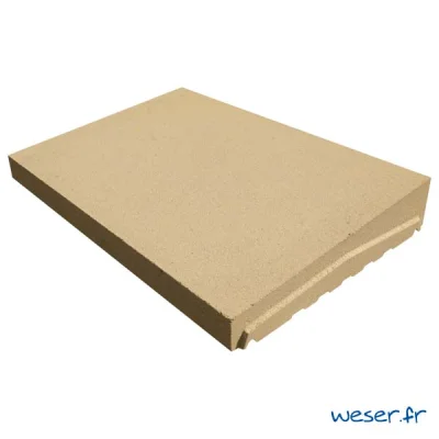 Chaperon de mur béton Optipose 1 pente CHRO ép. 40-68mm 33 x 49cm Ton Pierre