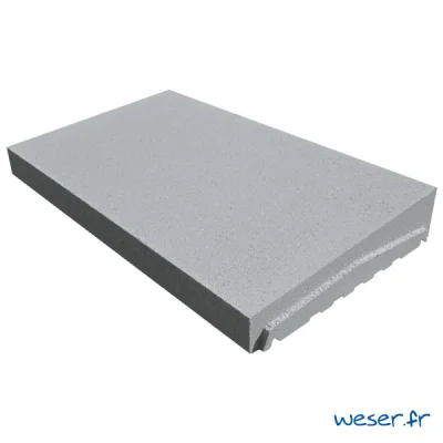 Chaperon de mur béton Optipose 1 pente CHRO ép. 40-64mm 28 x 49cm Gris