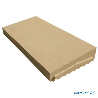 Chaperon de mur béton Optipose 1 pente CHRO ép. 40-60mm 23 x 49cm Ton Pierre