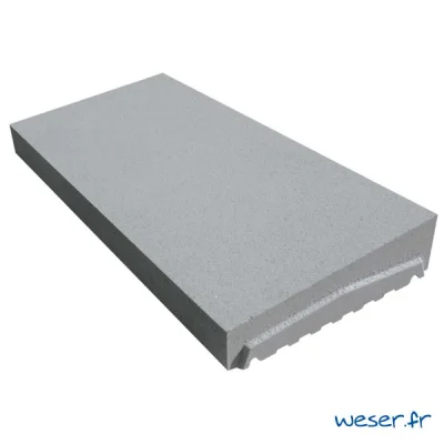 Chaperon de mur béton Optipose 1 pente CHRO ép. 40-60mm 23 x 49cm Gris