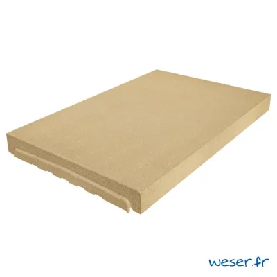 Chaperon de mur béton Optipose plat CHRO ép. 40mm 33 x 49cm Ton Pierre