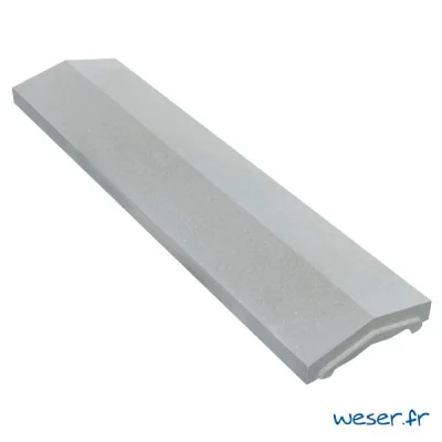 Chaperon de mur béton Optipose 2 pentes CHOP ép. 40-72mm 25.4 x 99cm Gris