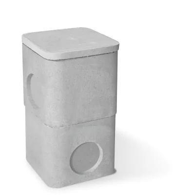 Cadre sous tampon béton p/ boîte pluviale ép. 100mm 60 x 60cm Gris Bonna Sabla