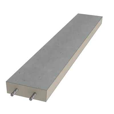Prélinteau béton armé ép. 50mm x 15cm 1.90ml