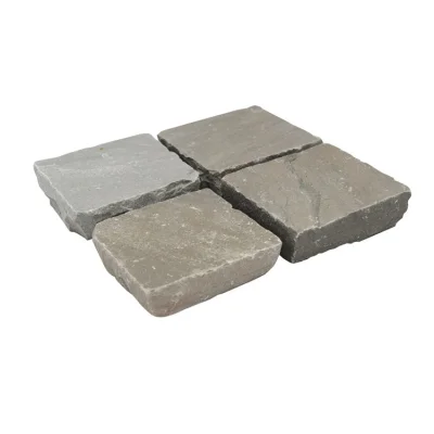 Pavé pierre naturelle Kandla ép. 50-70mm 14 x 20cm caisse 11.94m² Grey