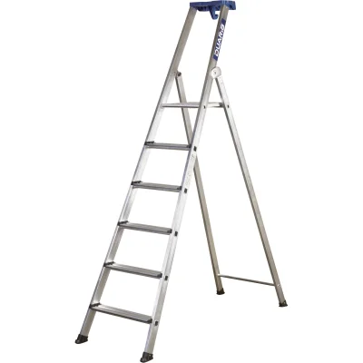 Escabeau alu 6 marches Pro 54 charge 150kg maxi ht. plateforme 1.34m