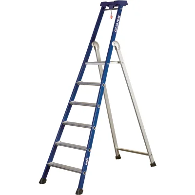 Escabeau aluminium Laqué MP 6 marches ht. plateforme 1.32ml