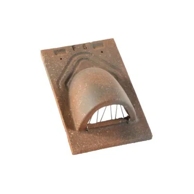 Tuile chatière de ventilation (23cm²) + grille métal Phalempin 170 x 270mm 599.20 Ambré 007