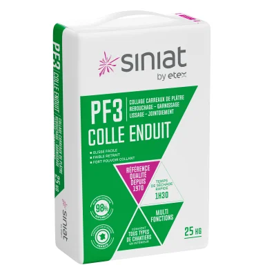 Colle p/ Carreau de plâtre PF3 sac 25kg