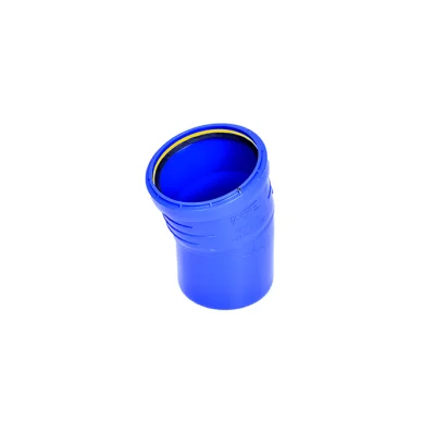 Coude PP d'évacuation simple à joint SN4 Sancol 15° MF D. 100mm Bleu