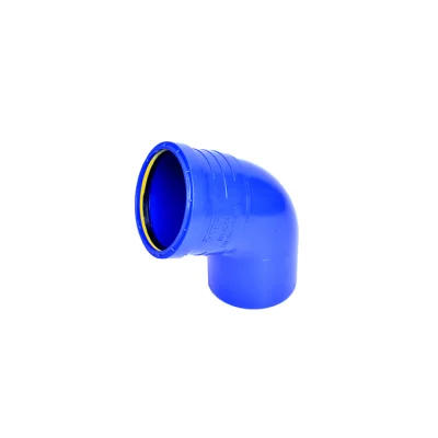 Coude PP d'évacuation simple à joint SN4 Sancol 67° MF D. 100mm Bleu