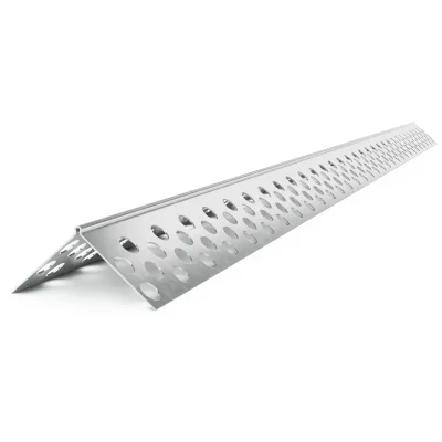 Cornière protège angle acier Galva perforé 25 x 25mm p/ cloison sèche 2.50ml
