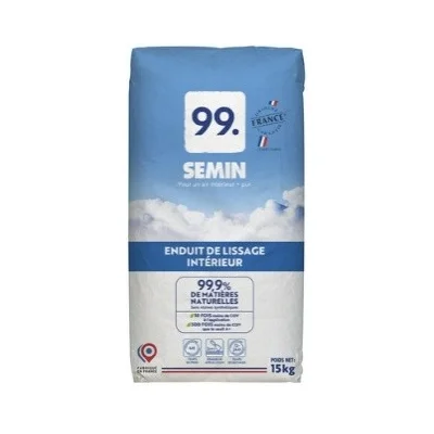 Enduit de finition extra fin Lisseur 99 sac 15kg Semin