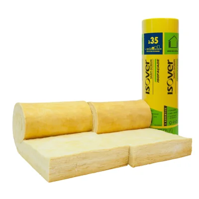 Laine de verre rouleau Isofacade 35R + voile ép. 140mm 60cm x 4.00ml R=4.00m² K/W