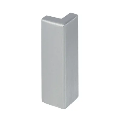 Angle extérieur alu anodisé p/ profil de finition Durabal BO ht. 20/20mm Argent