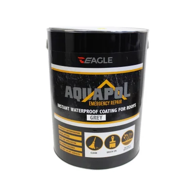 Revêtement étanche p/ réparation rapide de toiture Aquapol bidon 5Kg Gris Clair