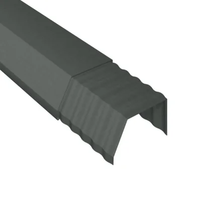 Capot de finition p/ Corps de Faîtage ventilé 1 pente ép. 0.65mm 2.00ml Granum Extra Basalte