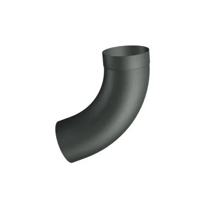 Coude zinc tulipé grand rayon angle 72° D. 100mm Granum Extra Basalte