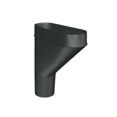 Cuvette zinc de branchement (jambonneau) p/ gouttière sortie D. 100mm Granum Extra Basalte