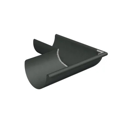 Equerre zinc extérieure dév. 250mm p/ gouttière 1/2 ronde Granum Extra Basalte
