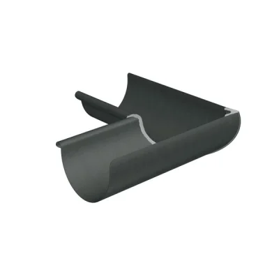 Equerre zinc intérieure dév. 250mm p/ gouttière 1/2 ronde Granum Extra Basalte