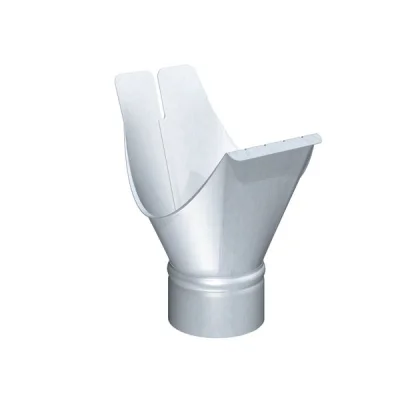 Naissance zinc agrafable sortie D. 80mm p/ gouttière dév. 333mm Naturel