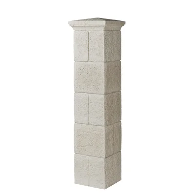 Pilier complet Renaissance PIR2 37 x 37cm ht. 1.76ml Ton Pierre