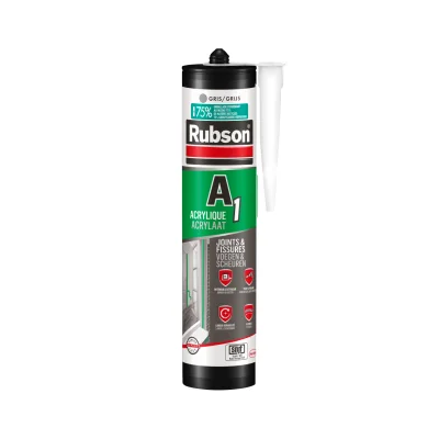 Mastic acrylique A1 Joint et fissure façade Rubson cartouche 300ml Gris