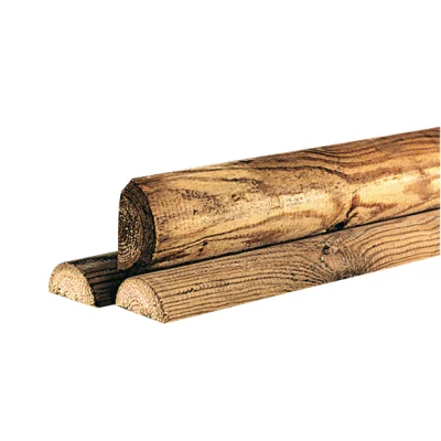 Demi rondin pin 2 chanfreins traité cl. 4 CTB+ D. 100mm 3.00ml