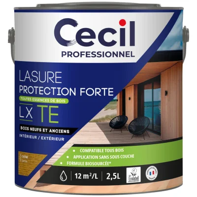Lasure bois int. ext. Protection Forte LX TE 2.5L Chêne