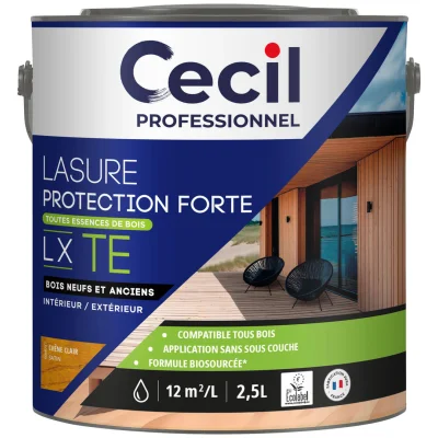 Lasure bois int. ext. Protection Forte LX TE 2.5L Chêne Clair