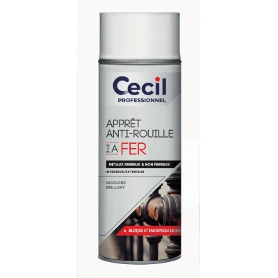 Peinture ext. antirouille multi-matériaux IA FER aérosol 400ml Incolore