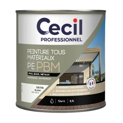 Peinture extérieur multi-matériaux Blanc Satin 0,5L