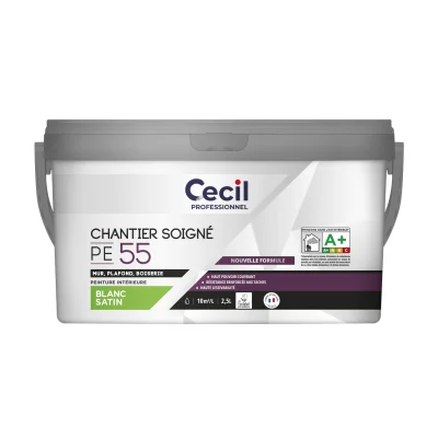 Peinture int. acrylique mur & plafond Expert PE S55 2.5L Blanc Satin