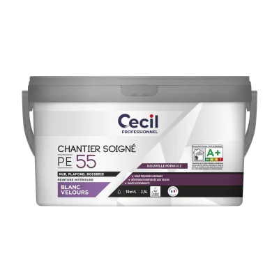 Peinture int. acrylique mur & plafond Expert PE V55 2,5L Blanc Velours