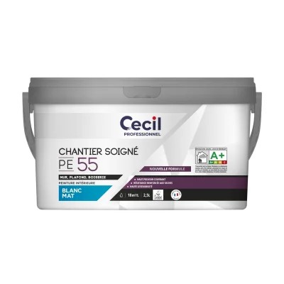 Peinture int. acrylique mur & plafond Expert PE55 2.5L Blanc Mat