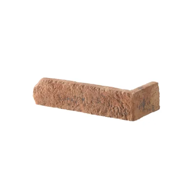 Parement brique d'angle A1 ép. 15mm pqt de 10 pcs=0.5ml Ton Rouge