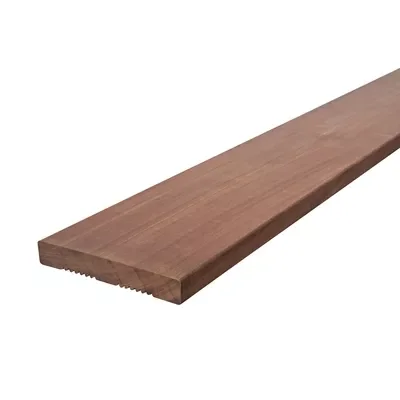 Lame terrasse bois exot. Cumaru KD 2 faces lisses ép. 21 x 145mm 4.60ml Brun Rouge