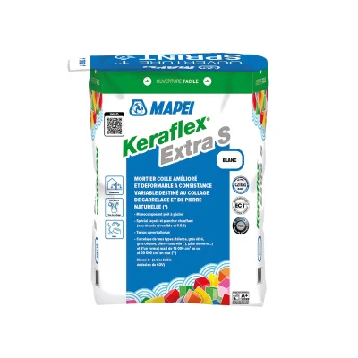 Mortier colle déformable p/ sol & mur int. ext. Keraflex Extra S sac 25kg Gris