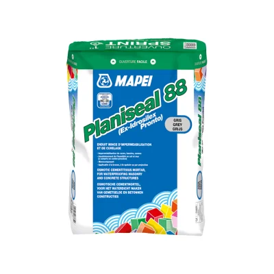 Mortier mince d’imperméabilisation p/ cuvelage contact eau potable Planiseal 88 sac 25kg Gris