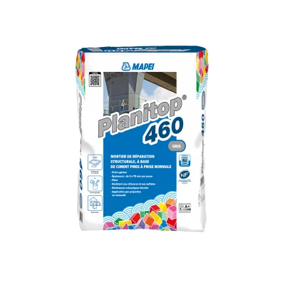 Mortier struct. de réparation R4 fibré prise normale p/ béton Planitop 460 sac 25kg Gris