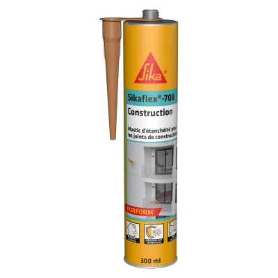 Mastic d'étanchéité polyuréthane Sikaflex 708 Construction cartouche 300ml Beige