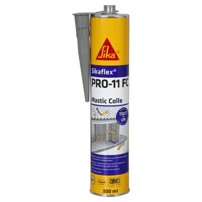 Mastic colle polyuréthane Sikaflex Pro 11 FC poche 300ml Gris Béton