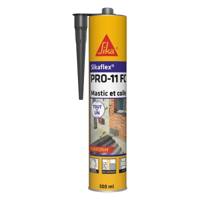 Mastic colle polyuréthane Sikaflex Pro 11 FC cartouche 300ml Gris