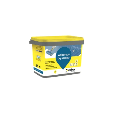 Système d'étanchéité liquide PE pâte S.E.L-S.P.E.C Webersys Aqua Stop seau 7kg Gris