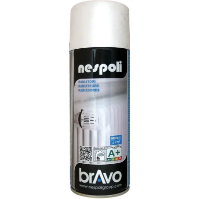 Aérosol peinture acrylique spécial radiateur Blanc Satiné bombe 400ml