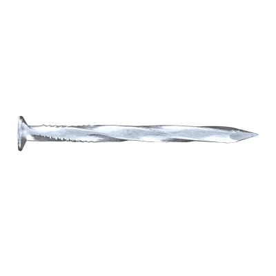 Pointes tête plate torsadée acier zingué D. 2.7 x 50mm boîte 740gr