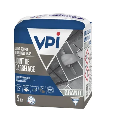 Mortier joint souple Universel V645 sac 5kg Granit