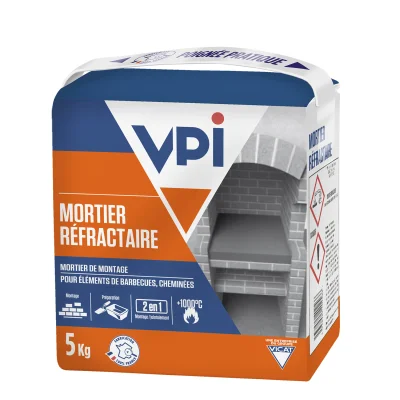 Mortier Réfractaire sac 5kg Gris Vpi